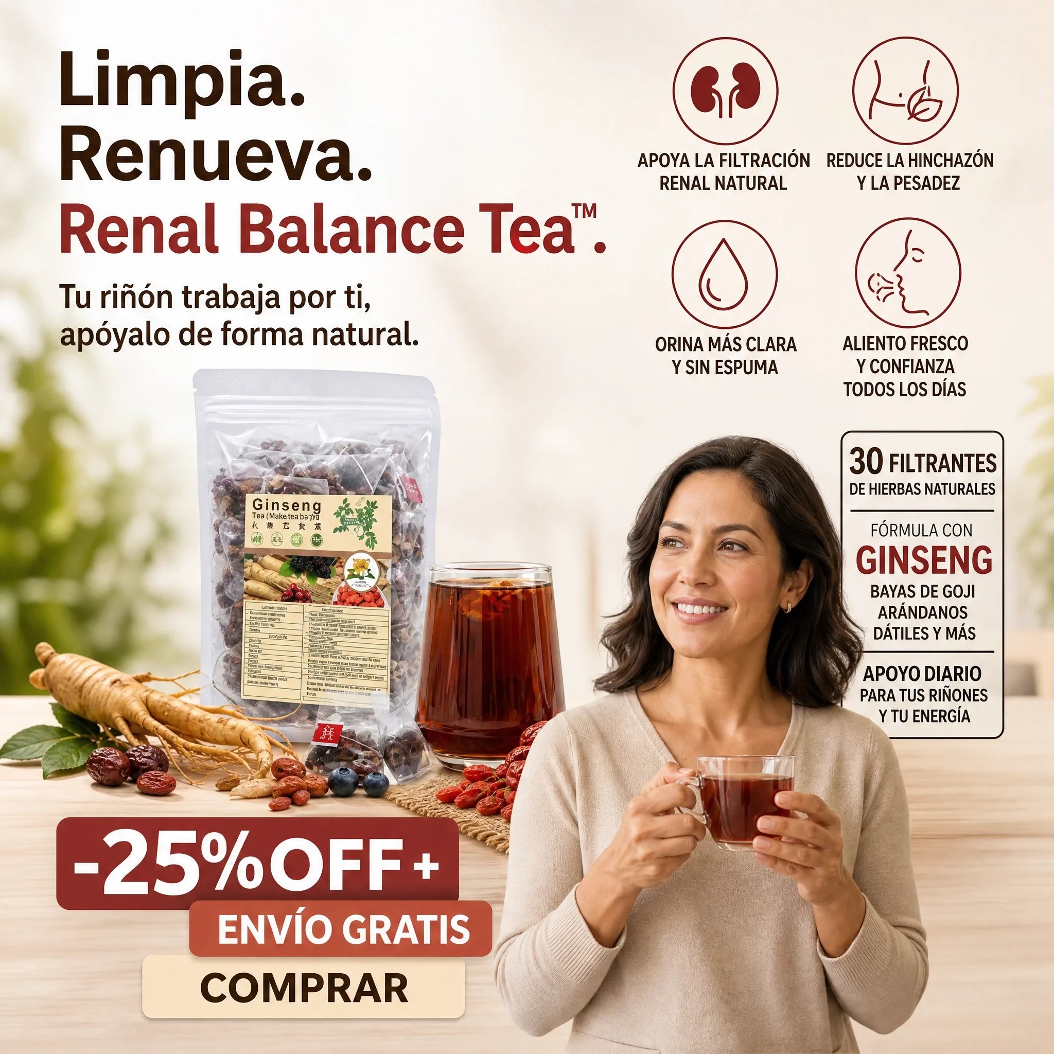 Renal Balance Tea™  - Desintoxica hígado y riñones naturalmente