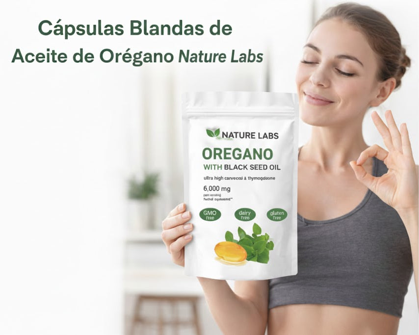 Cápsulas Blandas de Aceite de Orégano - Nature Labs